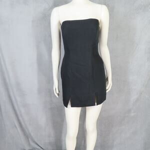 Rumer Black Linen Harper Mini Dress Size XS